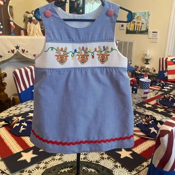 Remember Nguyen Smocked Toddler Girls Dress size 4T - Picture 2 of 16